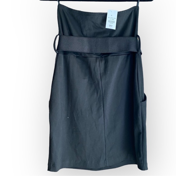 2 for $20 NWT Black Stretch Micro Mini Strapless Dress with Belt. Size Medium - Picture 2 of 9